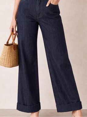 Liz Claiborne Dark Indigo Wide-Leg Jeans